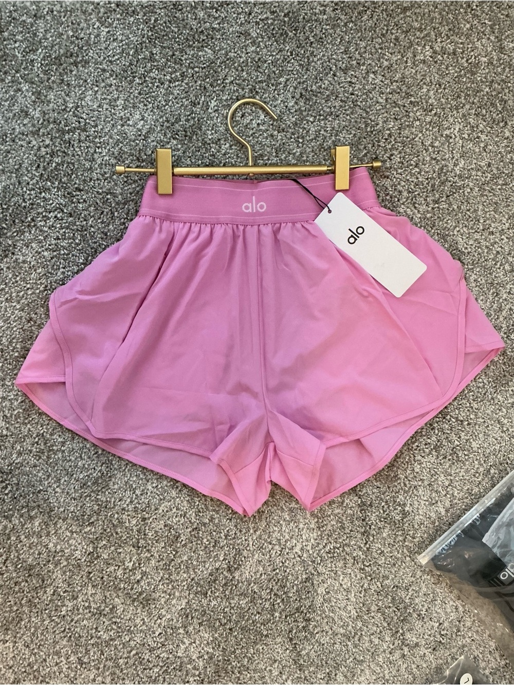 ALO Yoga Pink High-Waist Athletic Shorts